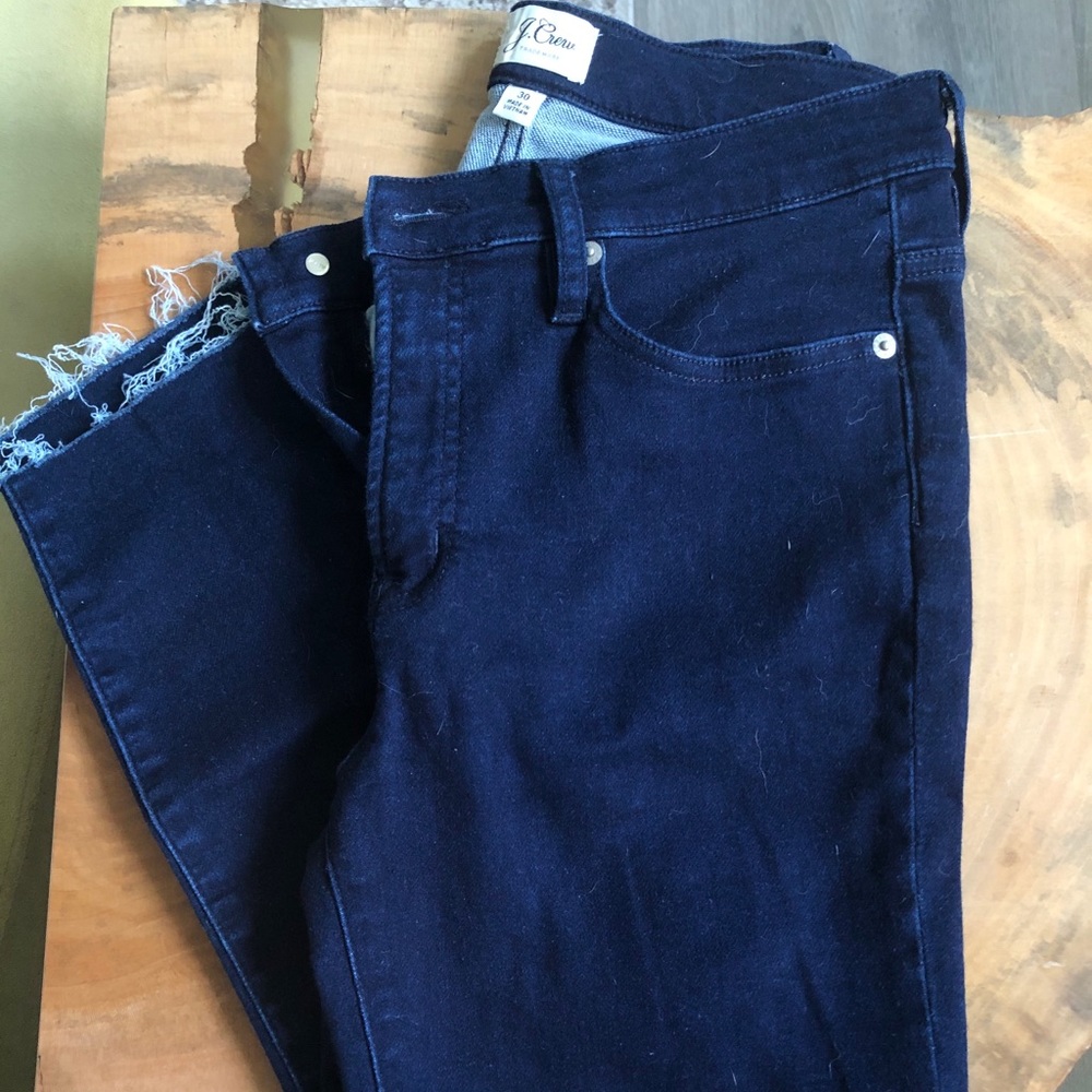 JCrew dark blue stretchy jeans